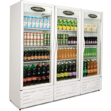 Expositor Refrigerado Vertical 3 Portas 1300l - Conservex