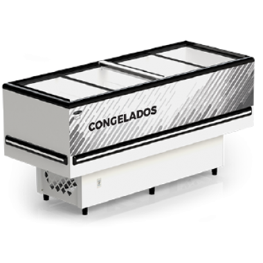Ilha para Congelados 200  Vidro Reto - Conservex