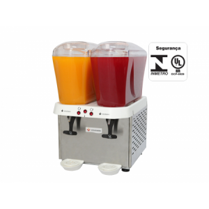  REFRESQUEIRA INOX 2 RESERVATÓRIOS DE 16 LITROS